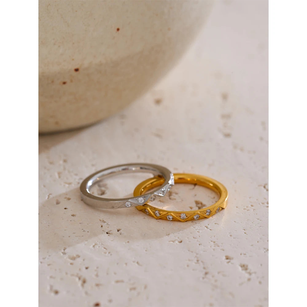 Isalene  Ring Celestine Band Ring