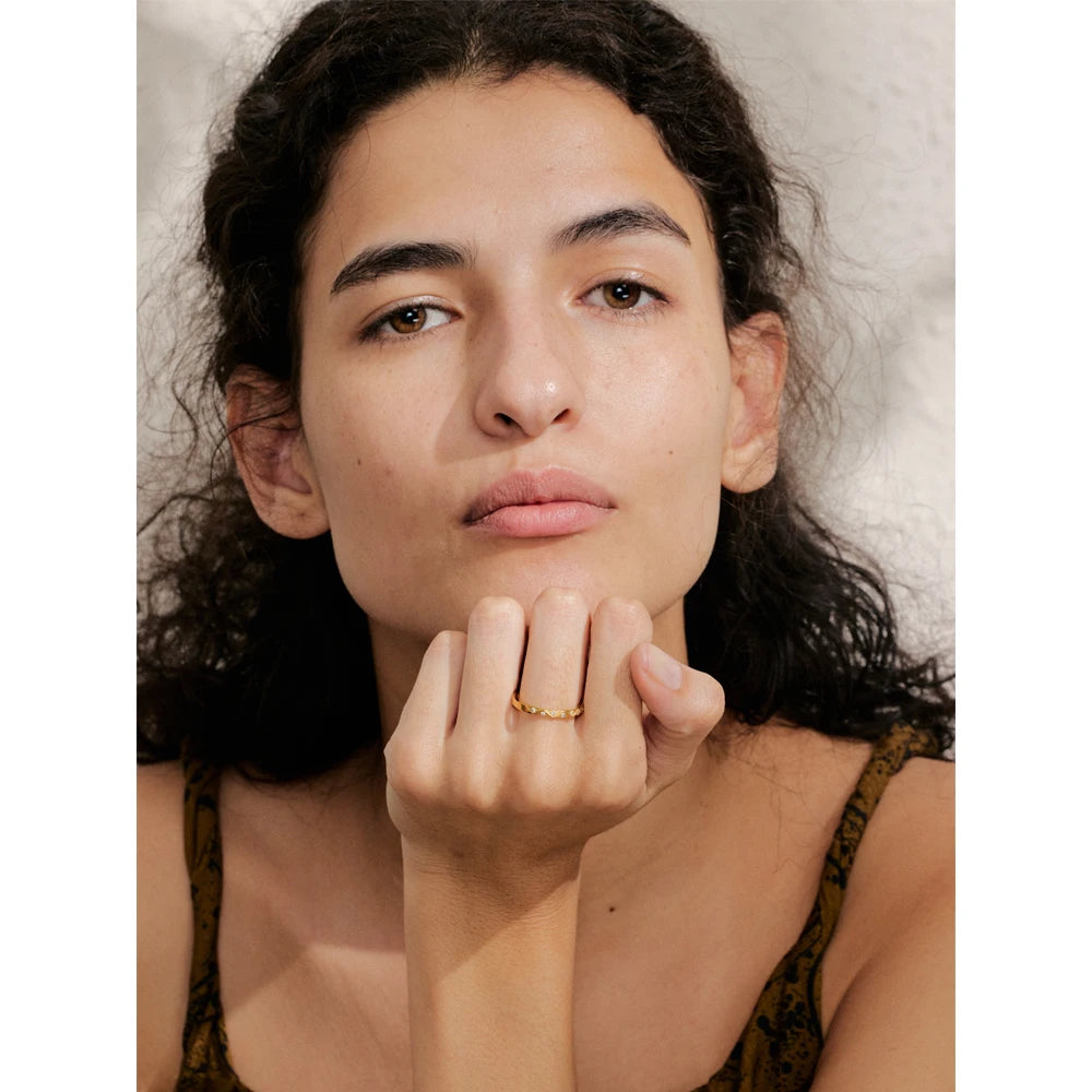 Isalene  Ring Celestine Band Ring