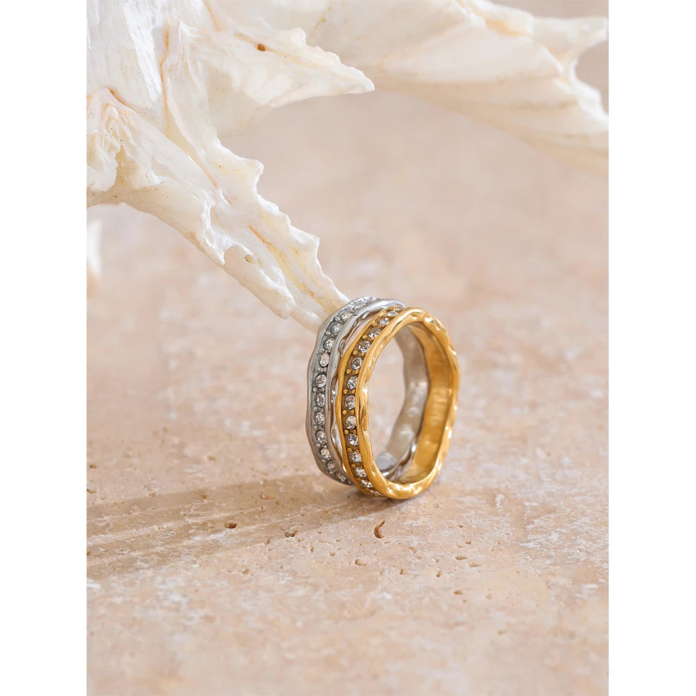 Isalene  Ring Elowen Wave Ring
