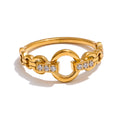 Isalene  Ring Gold / 6 Aurora Link Circle Ring