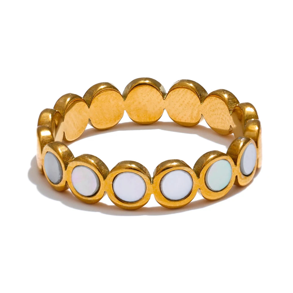 Isalene  Ring Gold / 6 Luma Opal Band