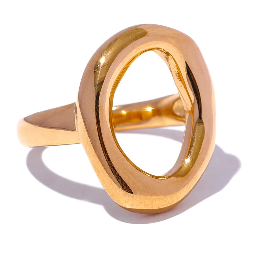 Isalene  Ring Gold / 6 Orbit Open Circle Ring