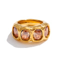 Isalene  Ring Gold / 6 Paloma Cubic Zirconia Ring