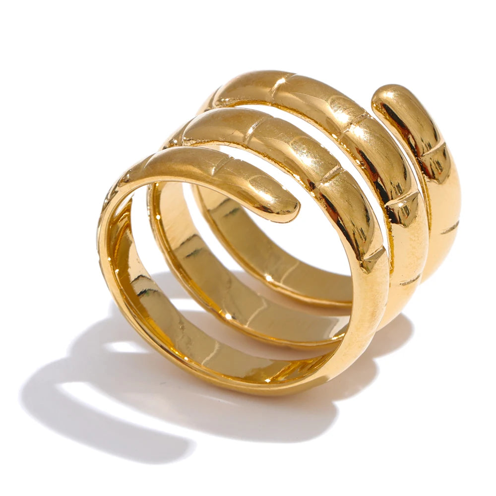 Isalene  Ring Gold / 6 Triple Arc Band Ring
