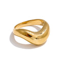 Isalene  Ring Gold / 6 Waveform Sculptural Ring