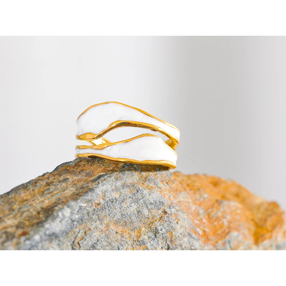 Isalene  Ring Gold / 7 Elara Enamel Ring