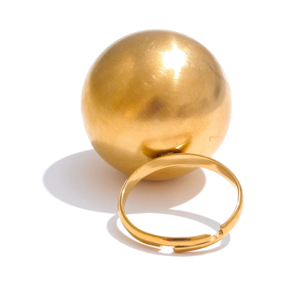 Isalene  Ring Gold / Adjustable Aura Line Ring