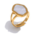Isalene  Ring Gold / Adjustable Luma Halo Stone Ring