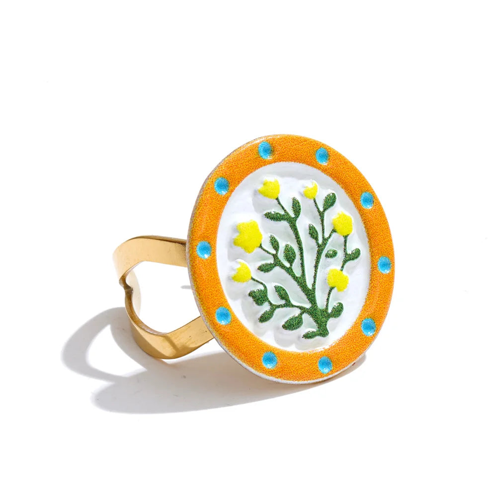 Isalene  Ring Gold Bloom Garden Statement Ring