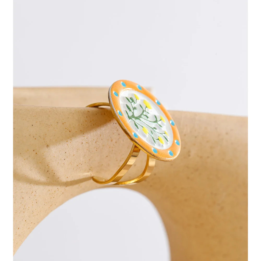 Isalene  Ring Gold Bloom Garden Statement Ring