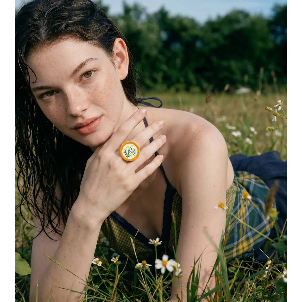 Isalene  Ring Gold Bloom Garden Statement Ring