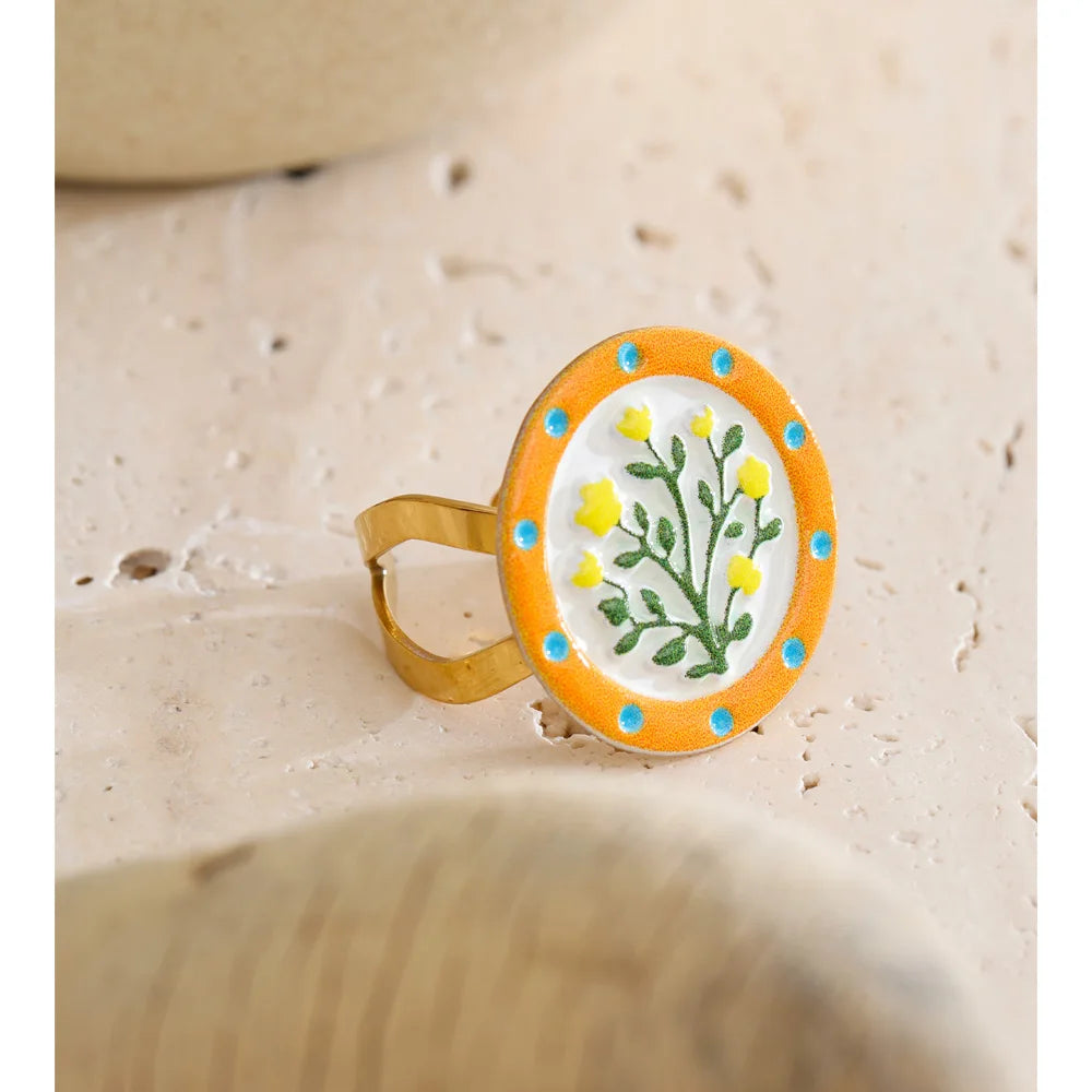Isalene  Ring Gold Bloom Garden Statement Ring