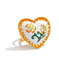 Isalene  Ring Gold Floral Heart Statement Ring