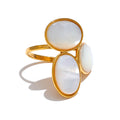 Isalene  Ring Gold Maelle Pearl Mosaic Ring