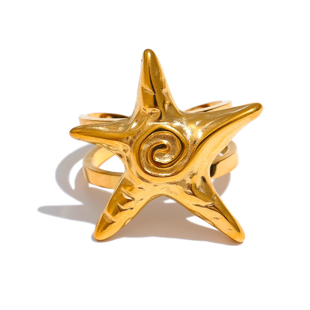 Isalene  Ring Gold Maris Starfish Ring