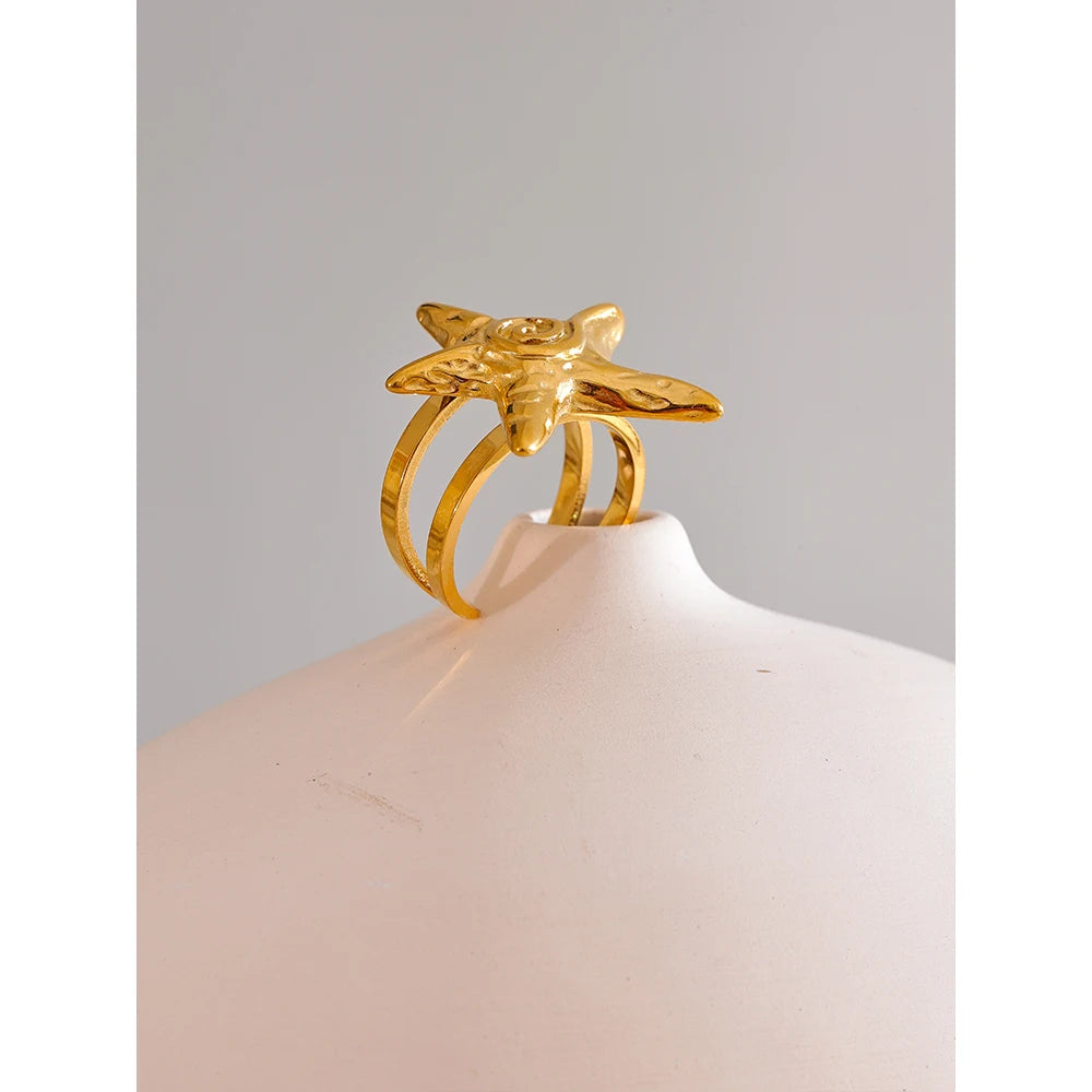 Isalene  Ring Gold Maris Starfish Ring