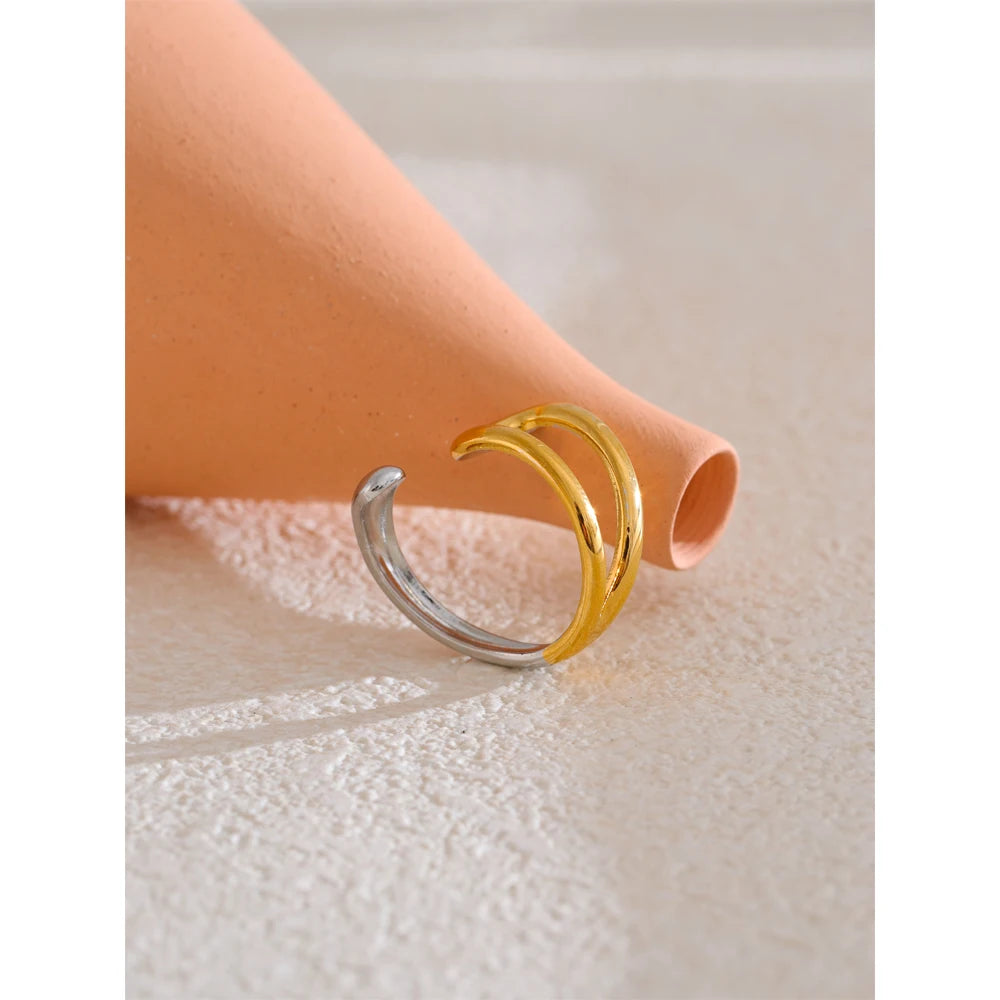 Isalene  Ring Gold/Silver Lucienne Sculptural Ring