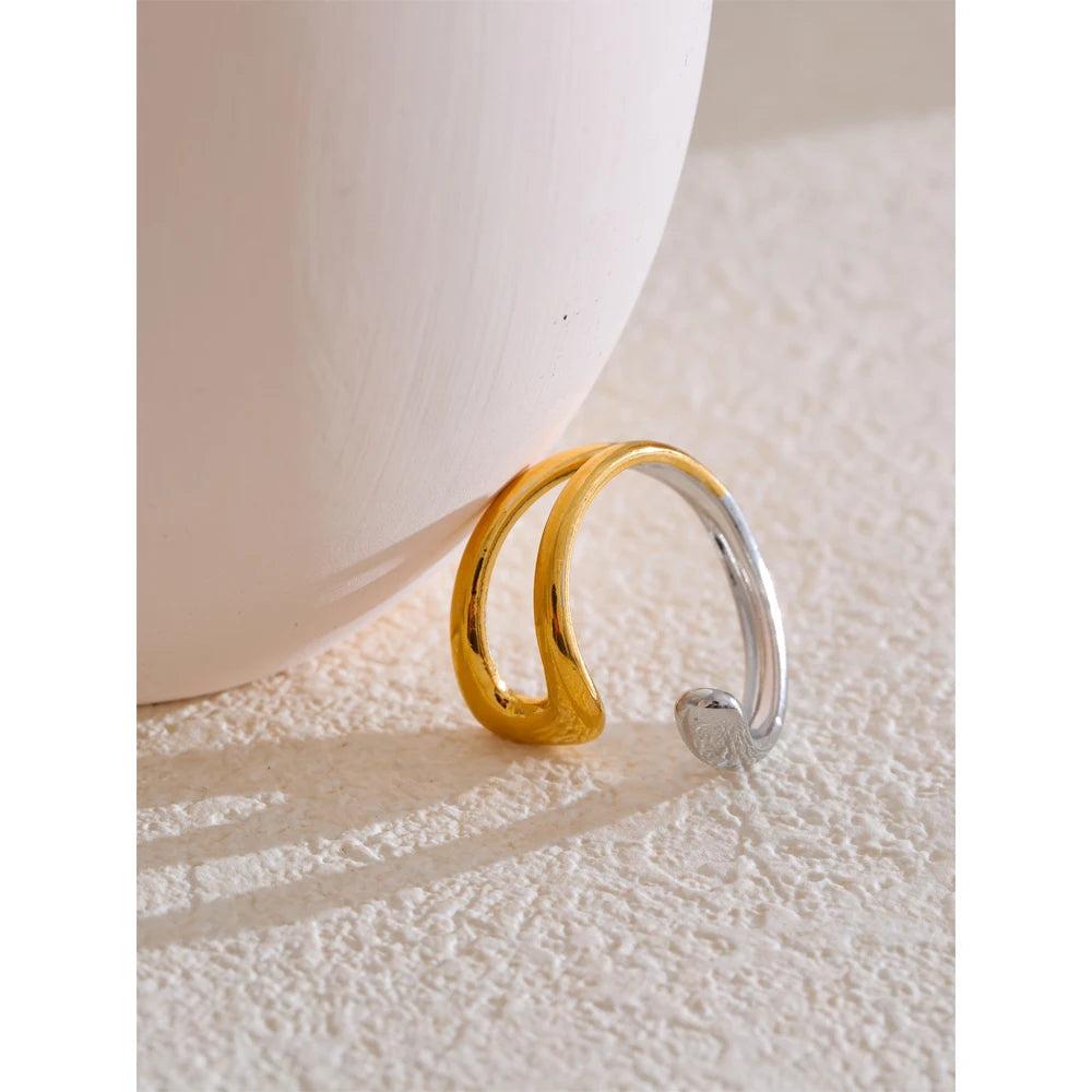 Isalene  Ring Gold/Silver Lucienne Sculptural Ring