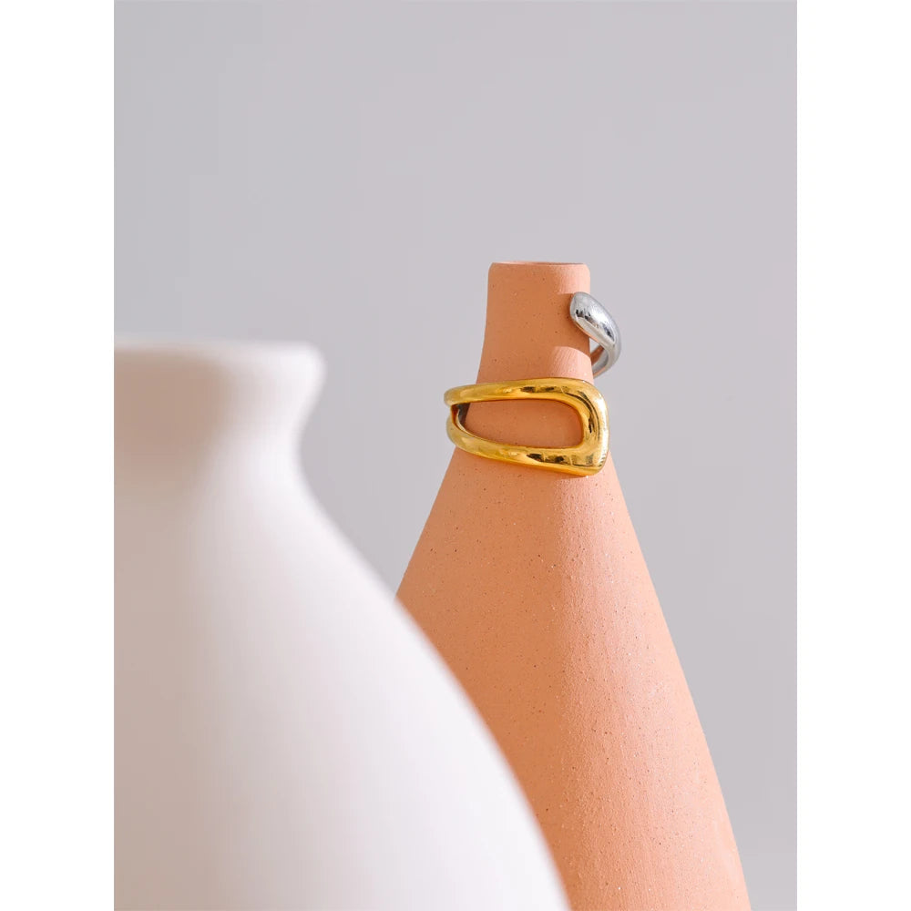 Isalene  Ring Gold/Silver Lucienne Sculptural Ring
