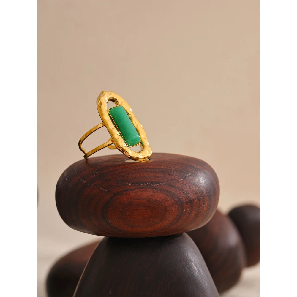 Isalene  Ring Gold Valina Stone Ring