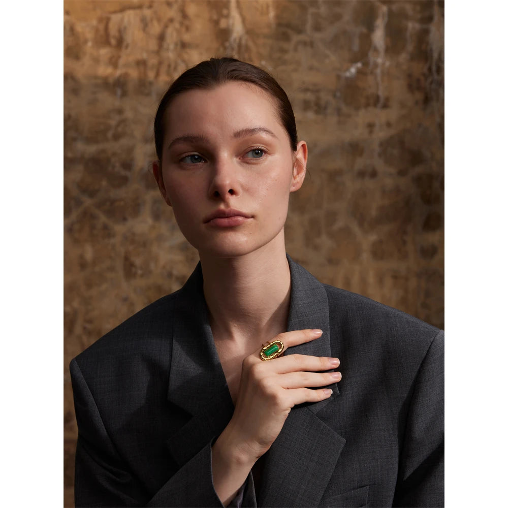 Isalene  Ring Gold Valina Stone Ring
