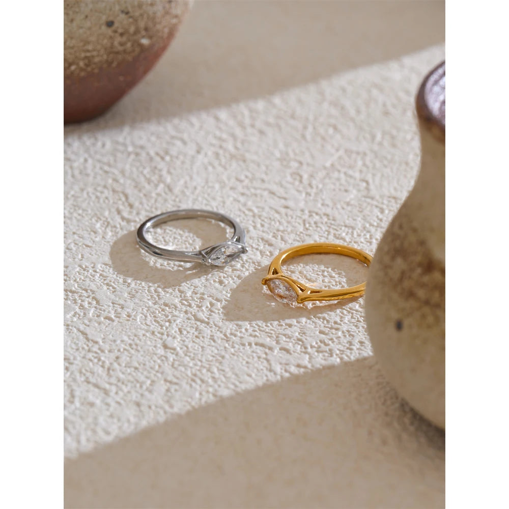 Isalene  Ring Marquise Solitaire Ring