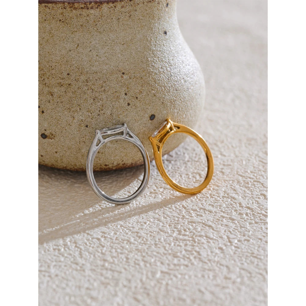 Isalene  Ring Marquise Solitaire Ring