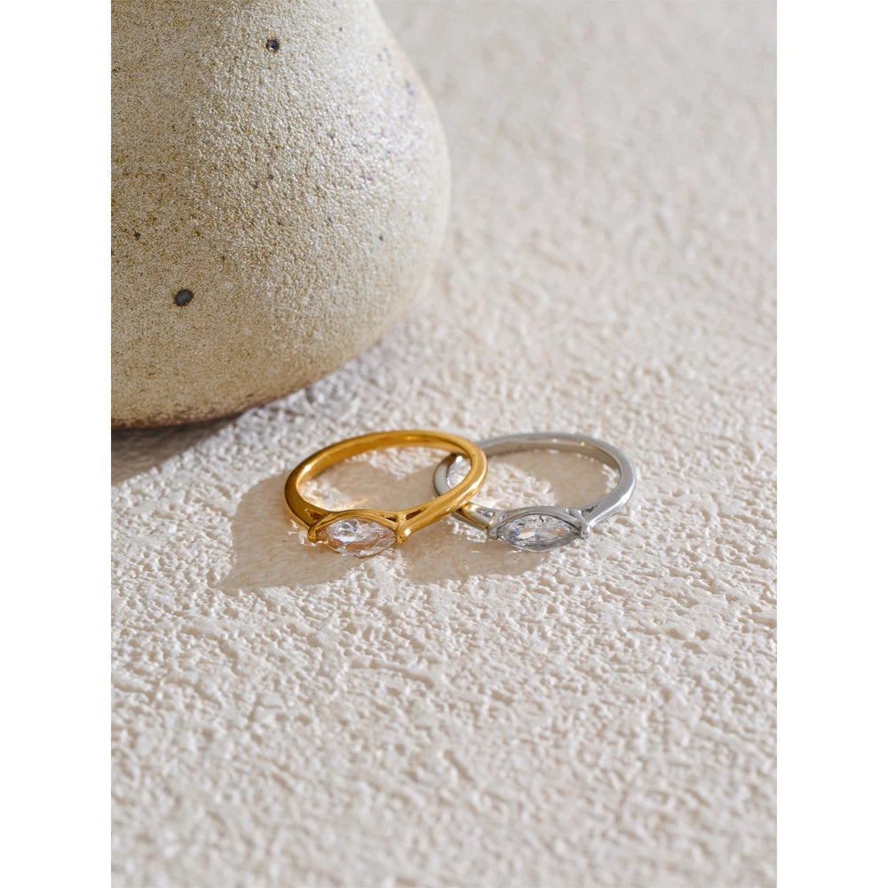 Isalene  Ring Marquise Solitaire Ring