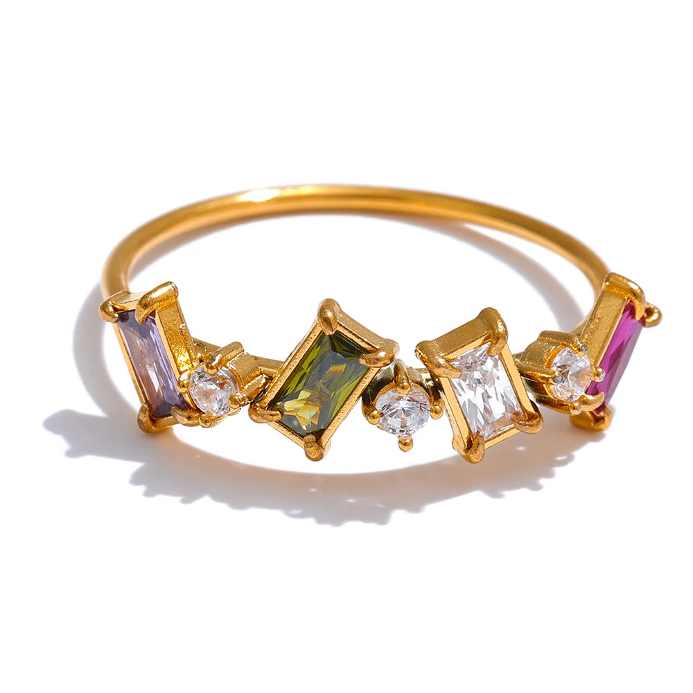 Isalene  Ring Multicolor Mix / 6 Prism Spark Ring