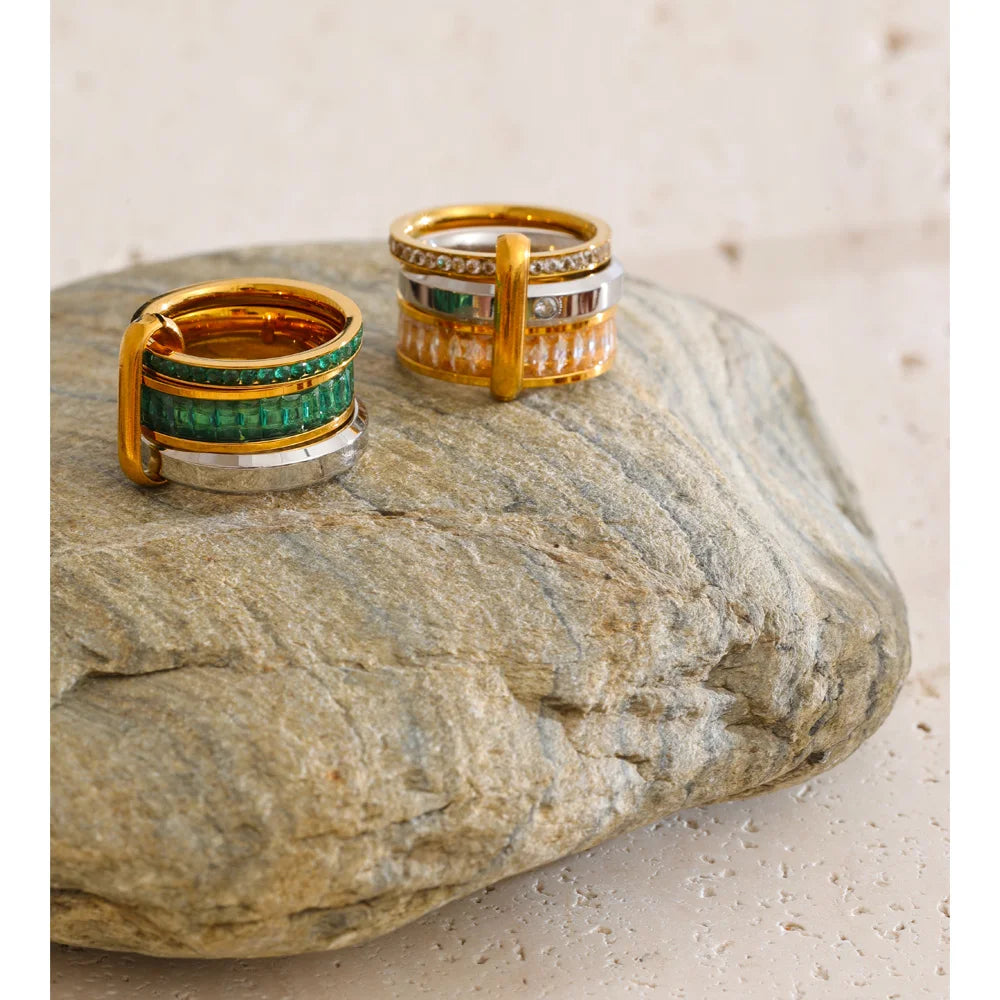 Isalene  Ring Orbit Stack Statement Ring