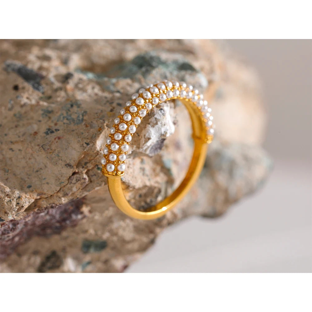 Isalene  Ring Radiant Pearl Band Ring