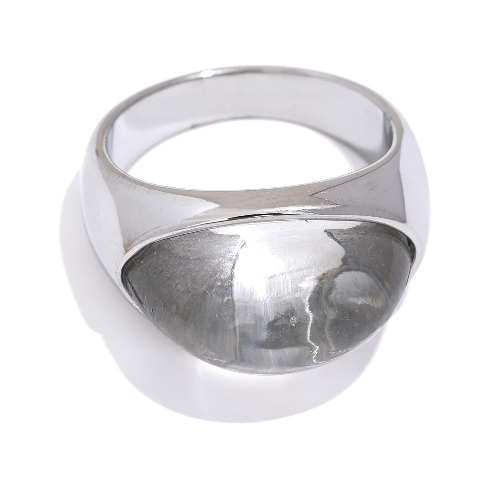 Isalene  Ring Silver / 6 Elowen Shellstone Ring