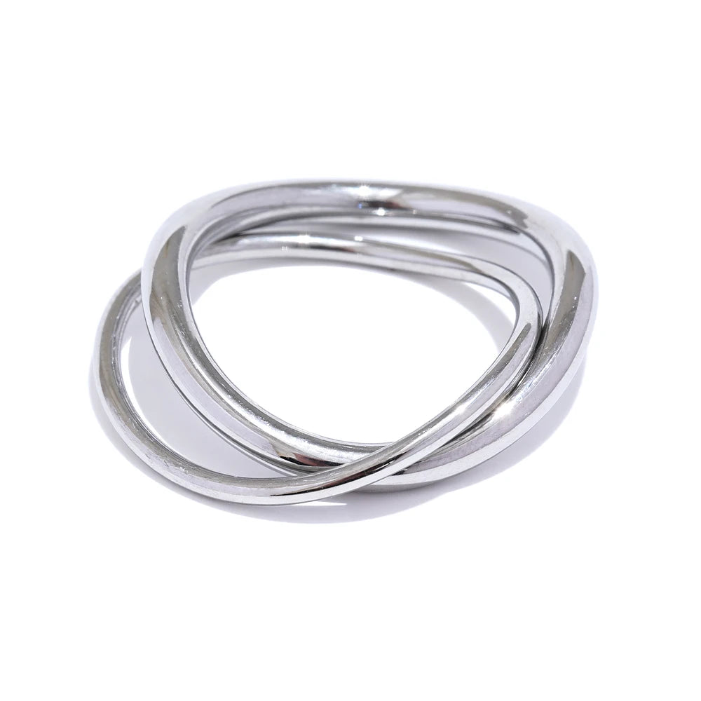 Isalene  Ring Silver / 7 Infinity Twist Ring