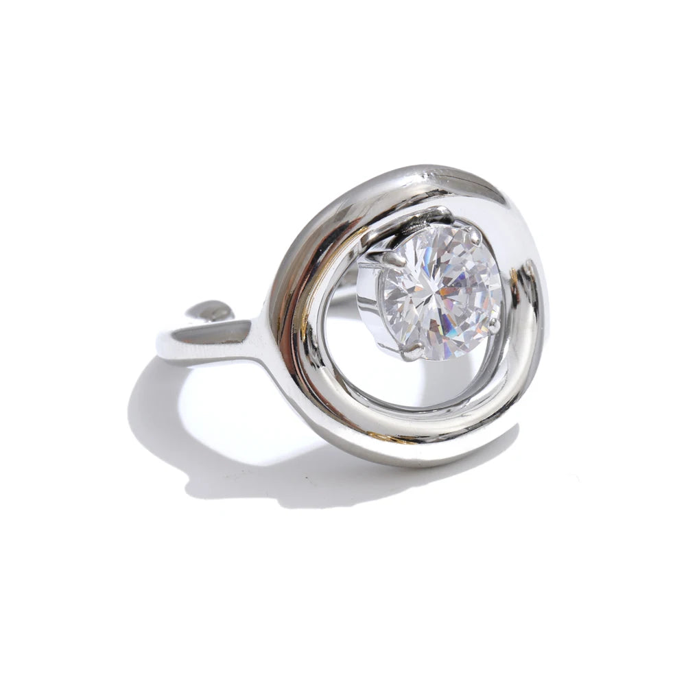 Isalene  Ring Silver / 7 Solara Halo Ring