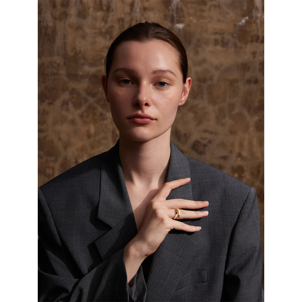 Isalene  Ring Soft Curve Enamel Ring