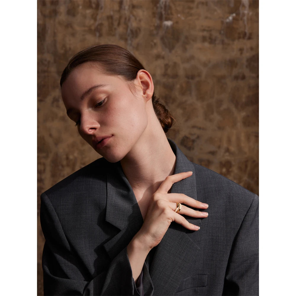 Isalene  Ring Soft Curve Enamel Ring