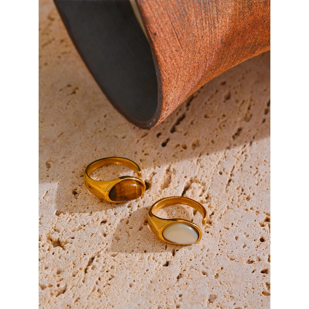Isalene  Ring Solara Gemstone Open Ring