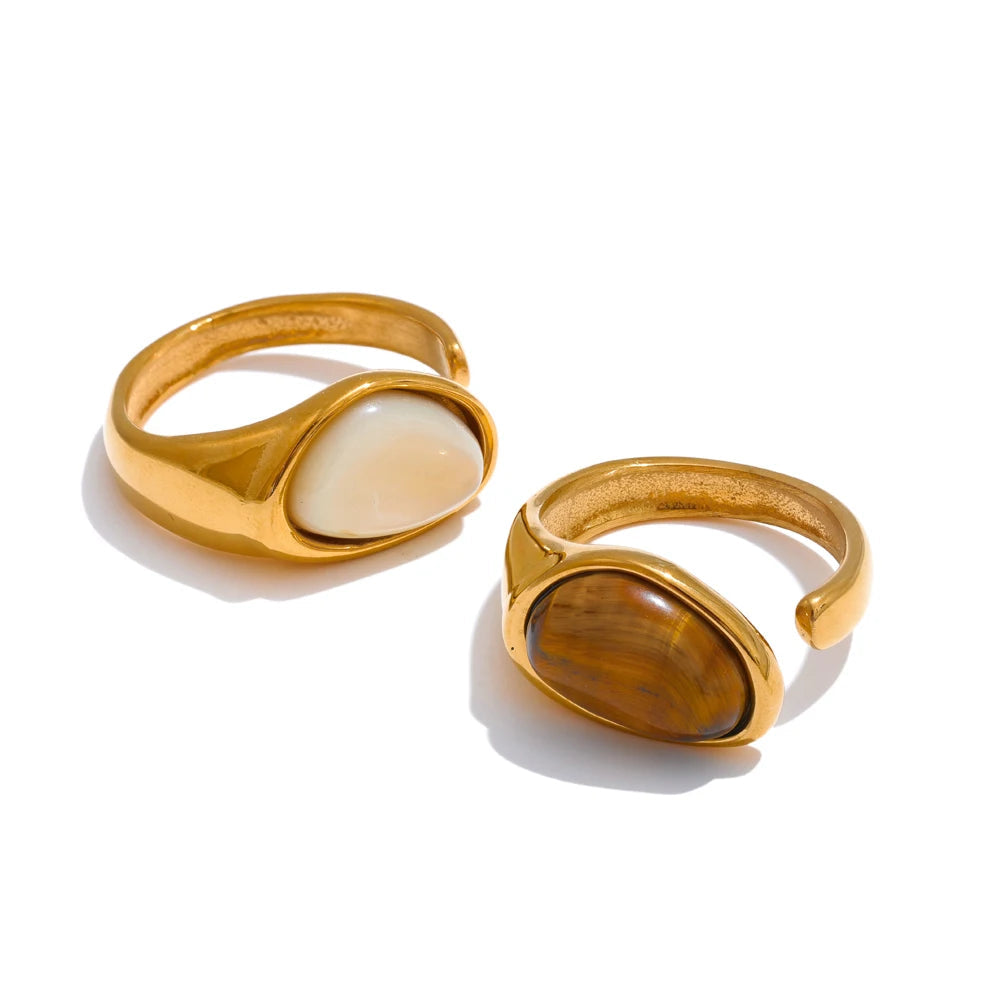 Isalene  Ring Solara Gemstone Open Ring