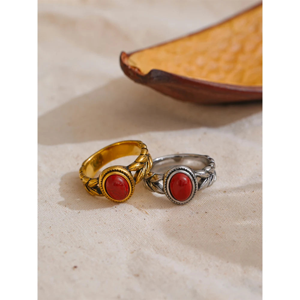 Isalene  Ring Terra Gemstone Signet Ring