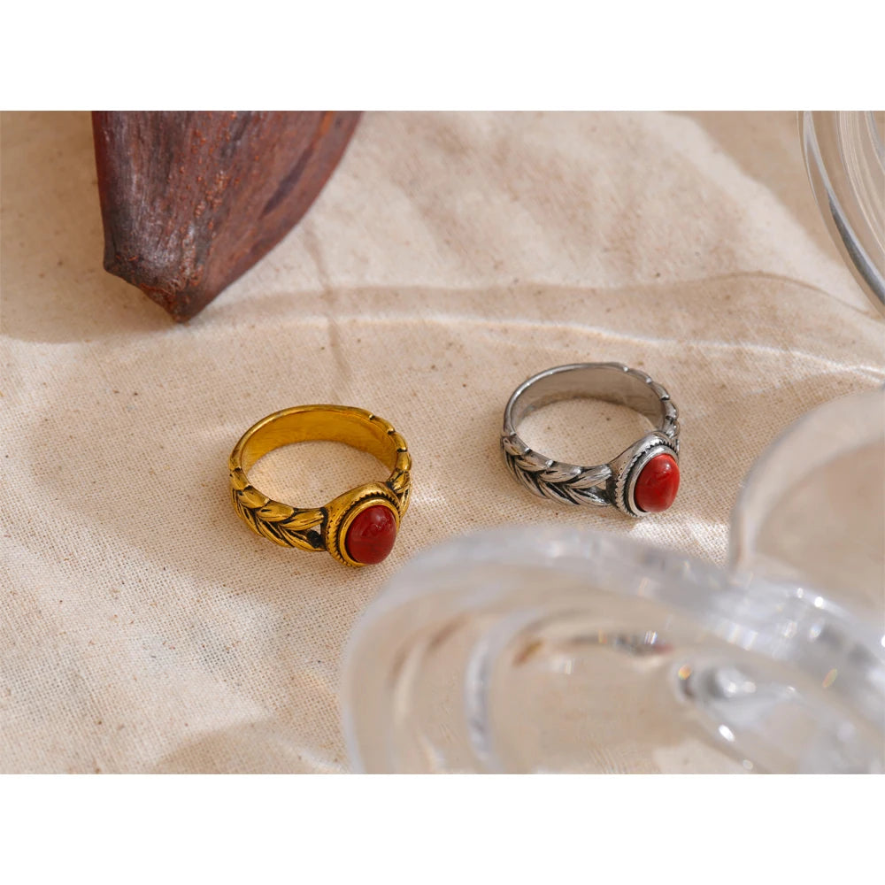 Isalene  Ring Terra Gemstone Signet Ring