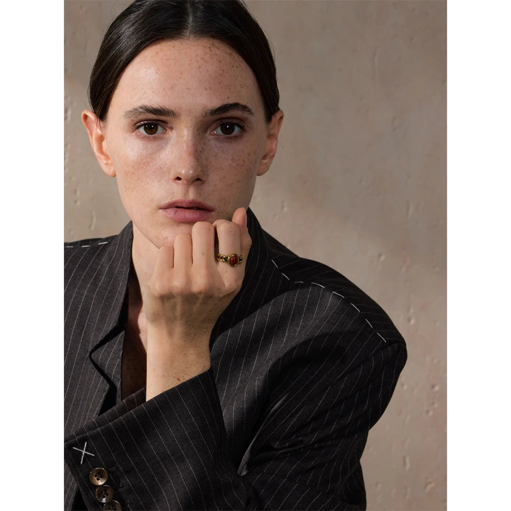 Isalene  Ring Terra Gemstone Signet Ring