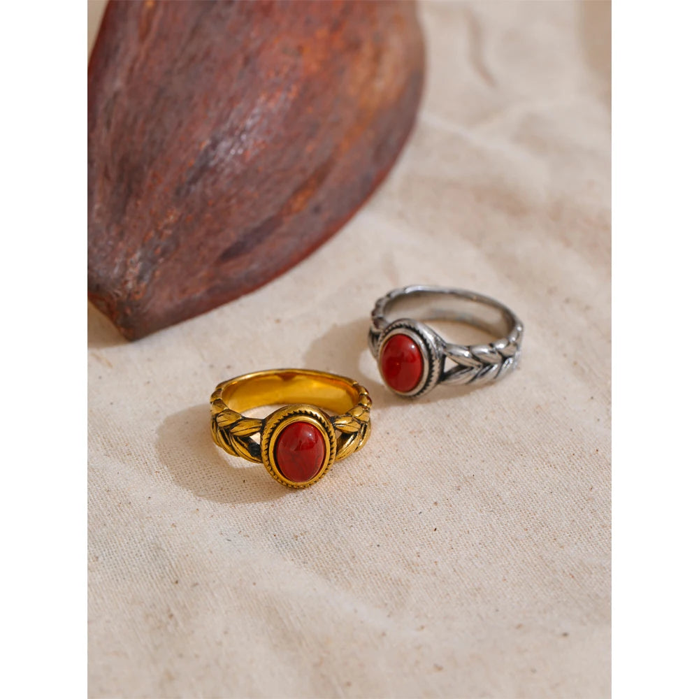 Isalene  Ring Terra Gemstone Signet Ring