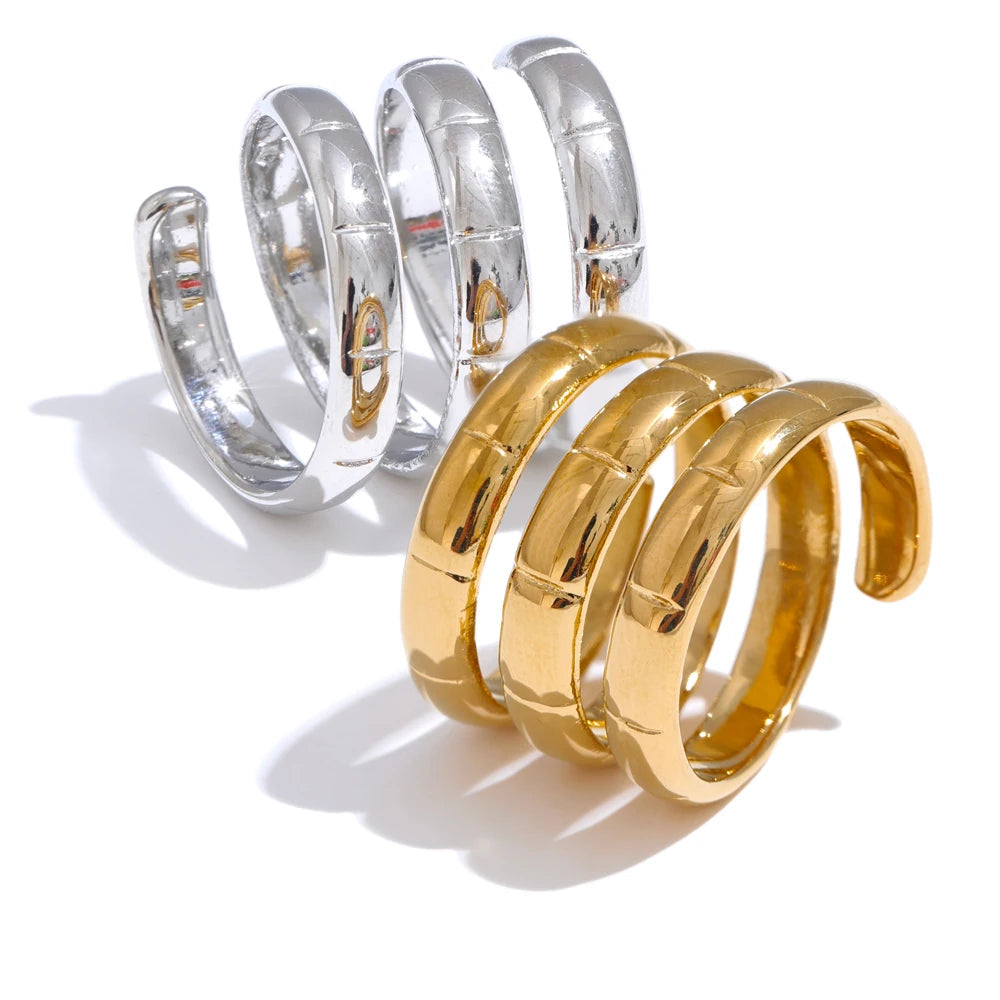 Isalene  Ring Triple Arc Band Ring
