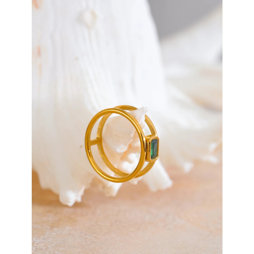 Isalene  Ring Verde Linea Ring
