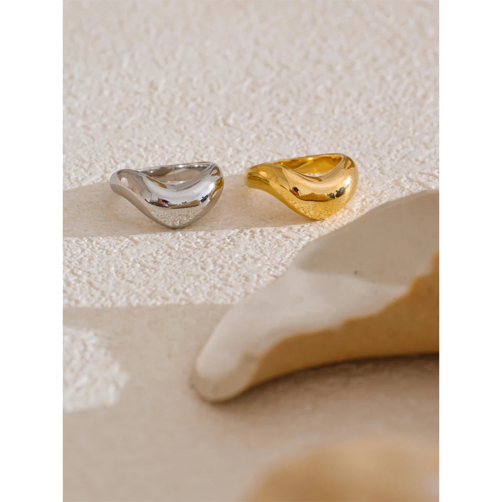 Isalene  Ring Waveform Sculptural Ring