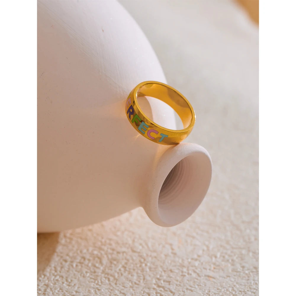 Isalene  Ring You’re Perfect Enamel Band