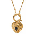 Isalene  YH538A Yhpup Charm Vintage Metal Heart Pendant Stainless Steel Necklace Golden Chain Collar Fashion France Trendy Jewelry Bijoux Women