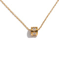 Isalene  YH8196A Gold Yhpup Stainless Steel Cubic Zirconia Heart Love Removable Necklace Pendant for Women Dainty Sweet Jewelry Accessories